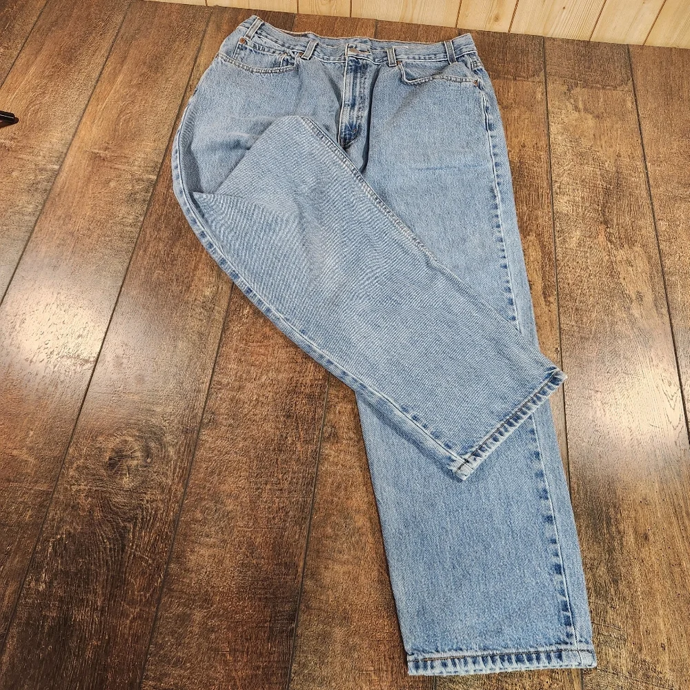 Vintage Levis 550 Jeans Men 36x30 Blue Relaxed Tapered Light Wash Tag 38x30 Y2K - Picture 4 of 11